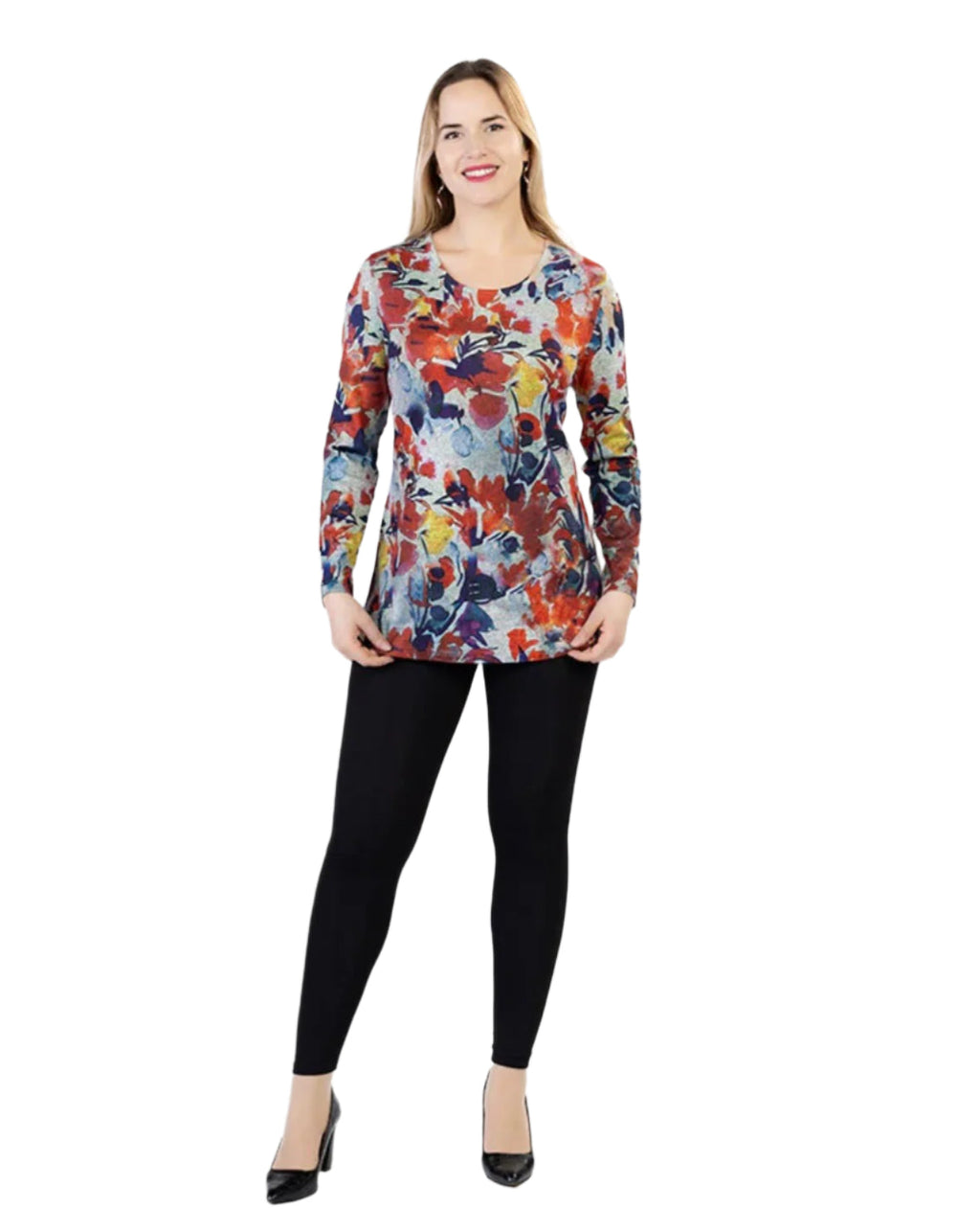 Variations Autumn Floral Splash Top V7780
