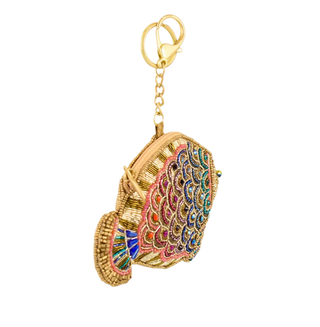 Mary Frances Shimmer Fish Coin Purse