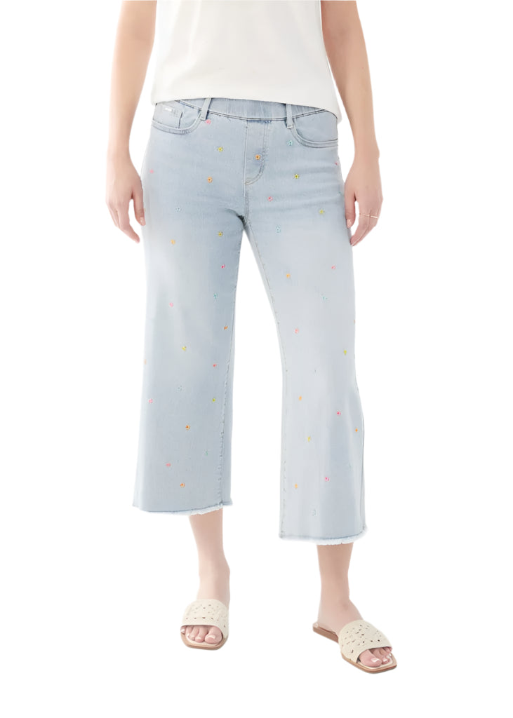 FDJ Pull-On Wide Crop Sky Blue Jeans 2538669