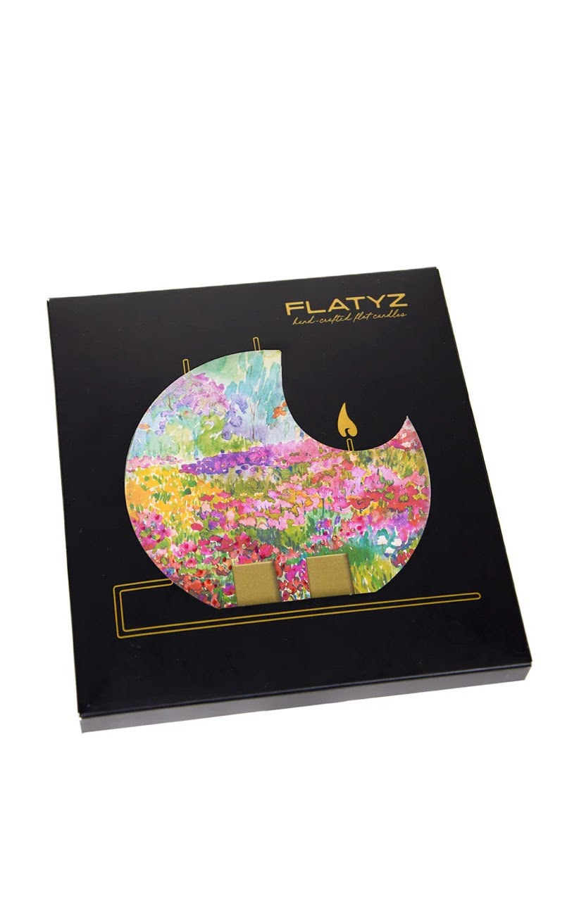 Flatyz Colorful Field of Wildflowers Candle