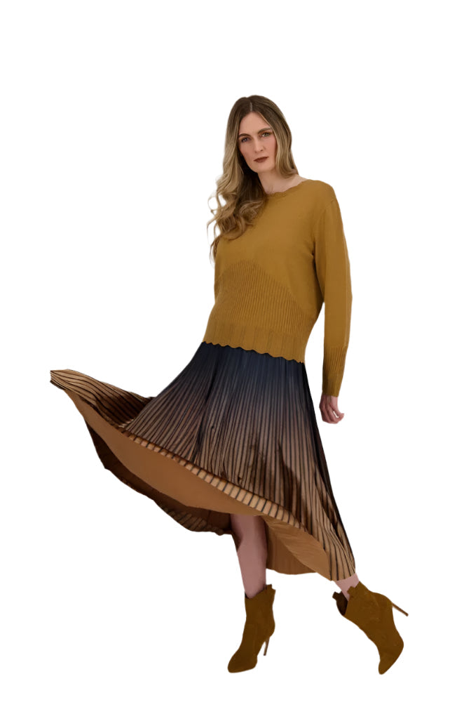 Spanner Pleated Ombre Skirt 424244