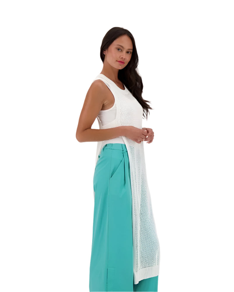 Gabby Isabella White Mesh Top 324616