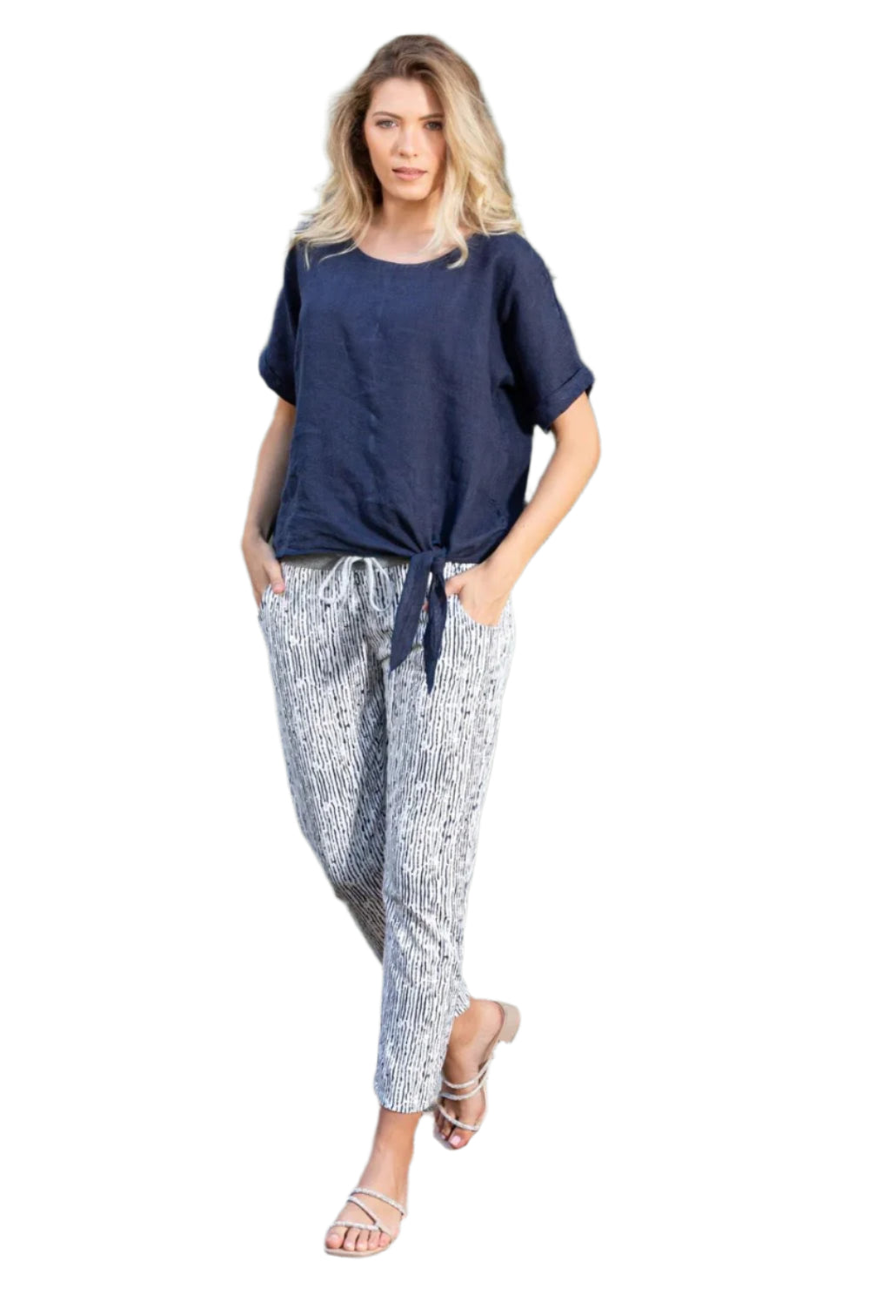 Cherishh Made In Italy Striped Pants C5226