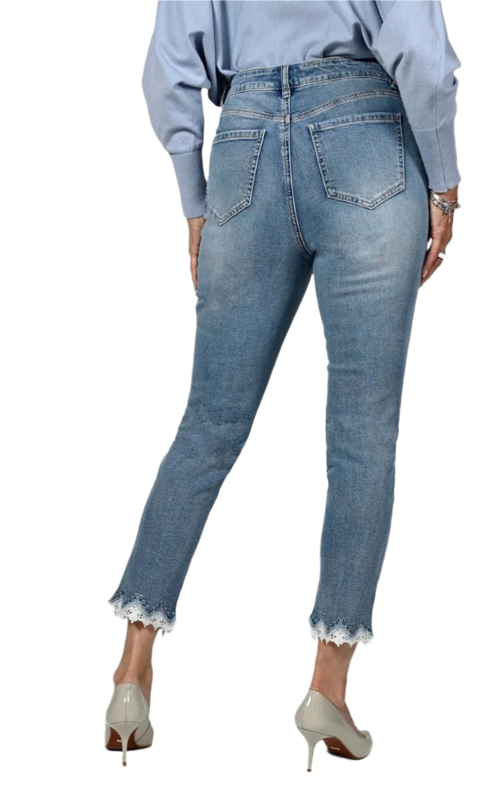 Frank Lyman Lace Sequin Jeans 236647U