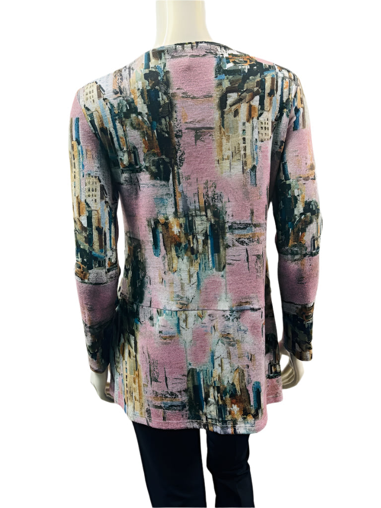 Variations Impressionistic Cityscape Top V7788
