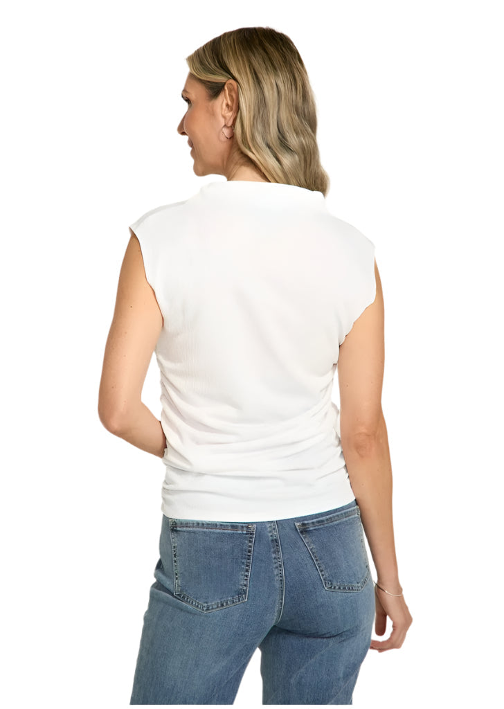 FDJ White Ruched Top 3679964