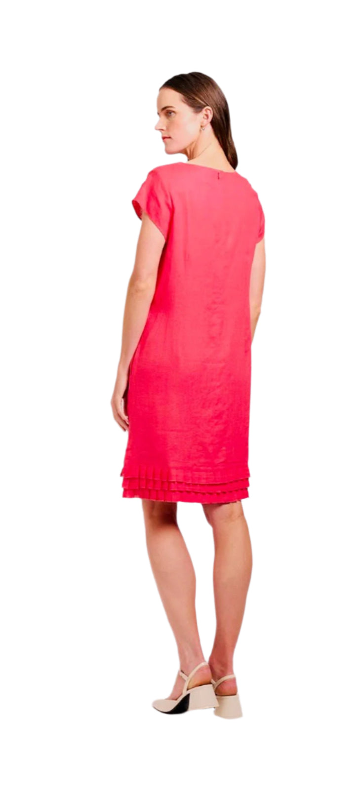 FOIL Linen Pleat Dreams Shift Dress 7895