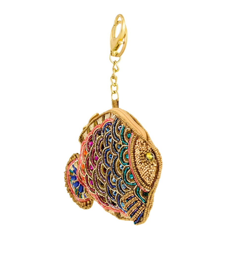 Mary Frances Shimmer Fish Coin Purse