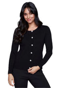 Carré Noir Glitter Button Down Cardigan 7629