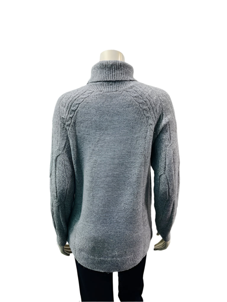 I'CONA Knit Sequin Turtleneck Sweater 64206