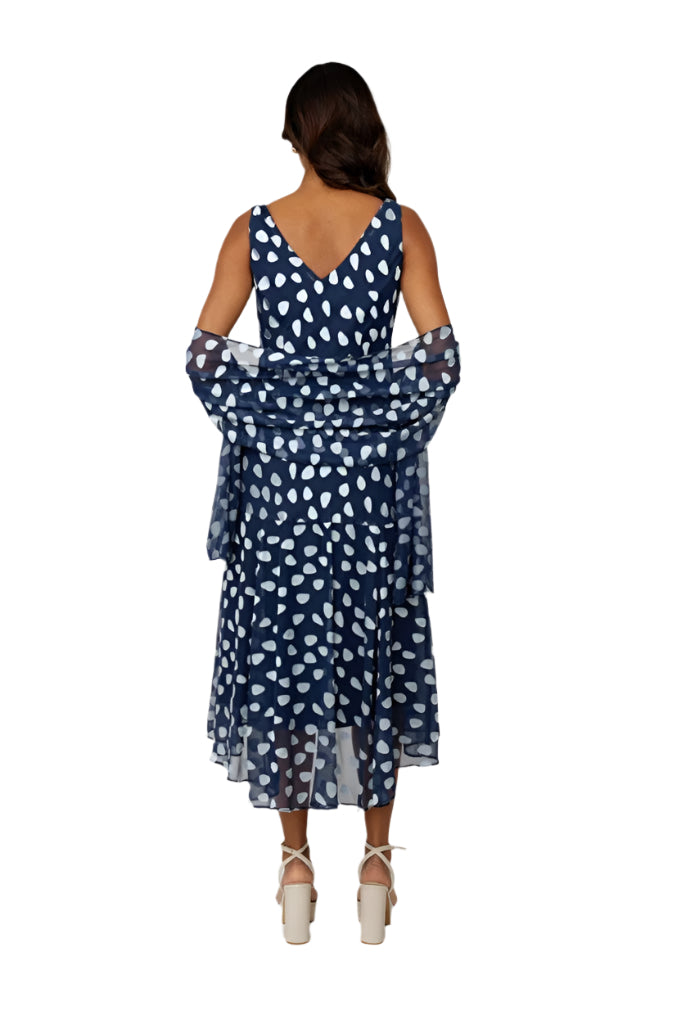 Compli K Polka Dot Dress & Shawl 50115