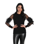 Frank Lyman Knit Chiffon Top 243405U