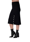 Spanner Knit Side Button Skirt 424118