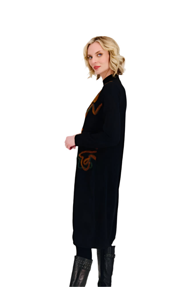 Gabby Isabella Needle Punch Turtleneck Dress 524535