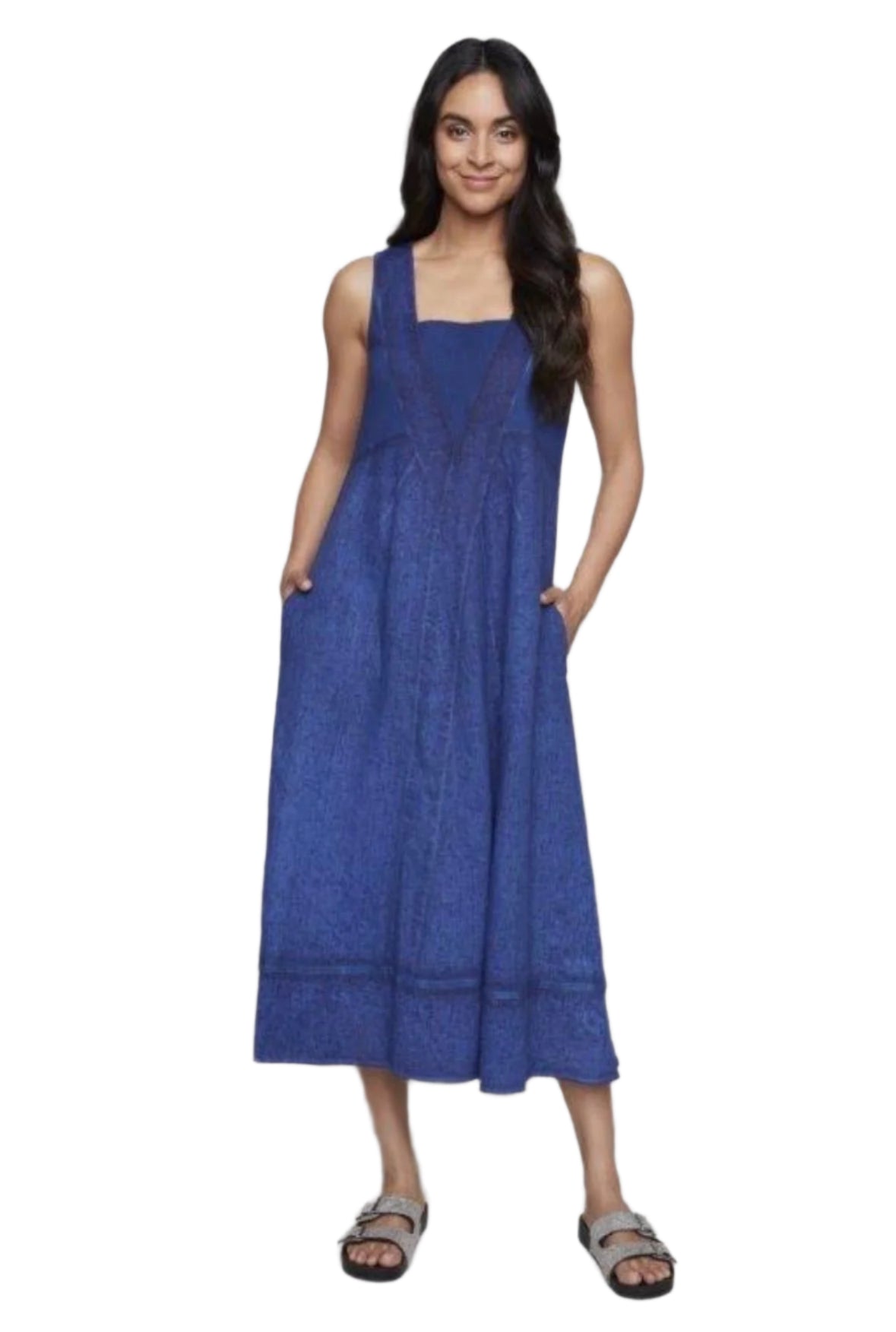 Carré Noir Linen Maxi Dress 7821