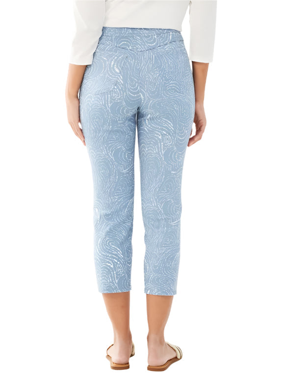FDJ Pull-On Slim Crop Trapped Hearts Capri 2034837