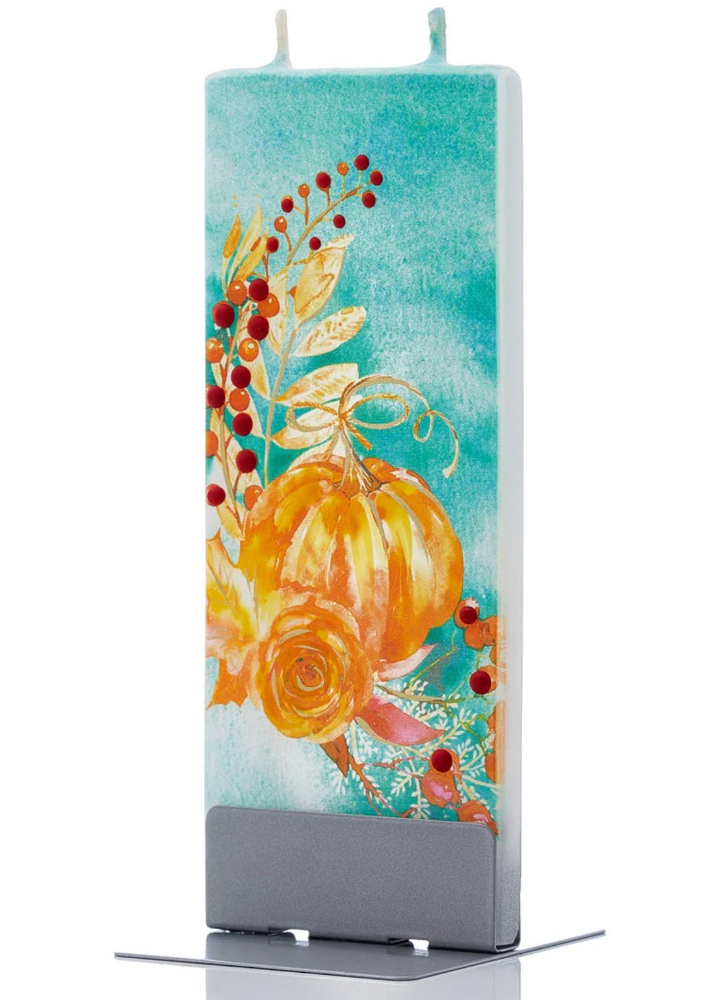 Flatyz Fall Pumpkins in Turquoise Sky Candle