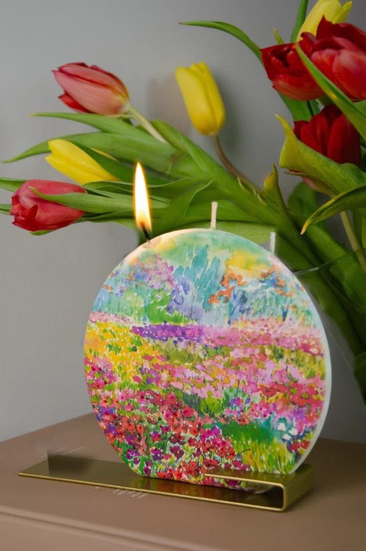 Flatyz Colorful Field of Wildflowers Candle