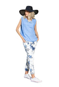 Cherishh Made In Italy Blue Rose Pants C5225