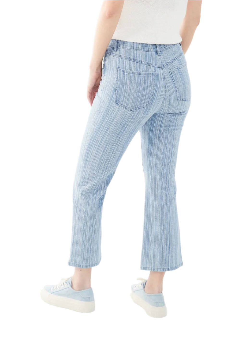 FDJ Suzanne Boot Crop Textured Stripe Jeans 6860779
