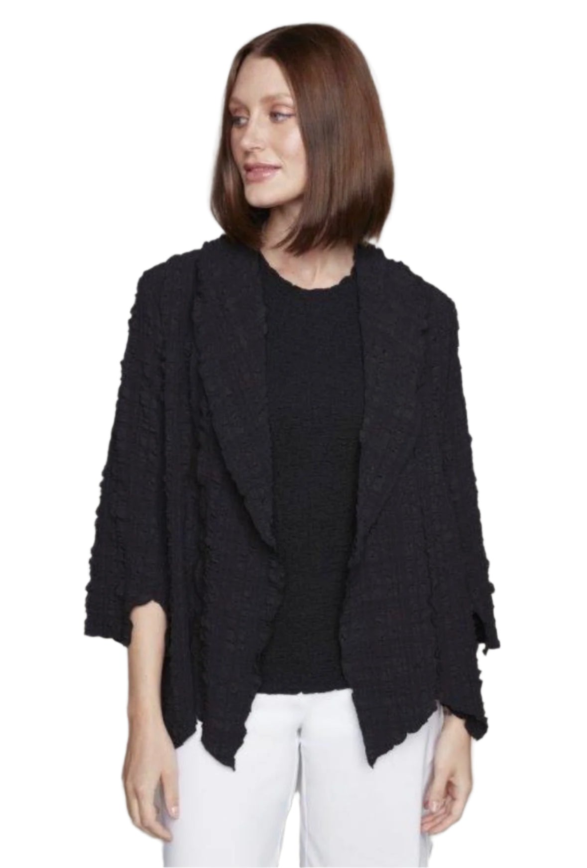 Carré Noir Lightweight Textured Cardigan 7848