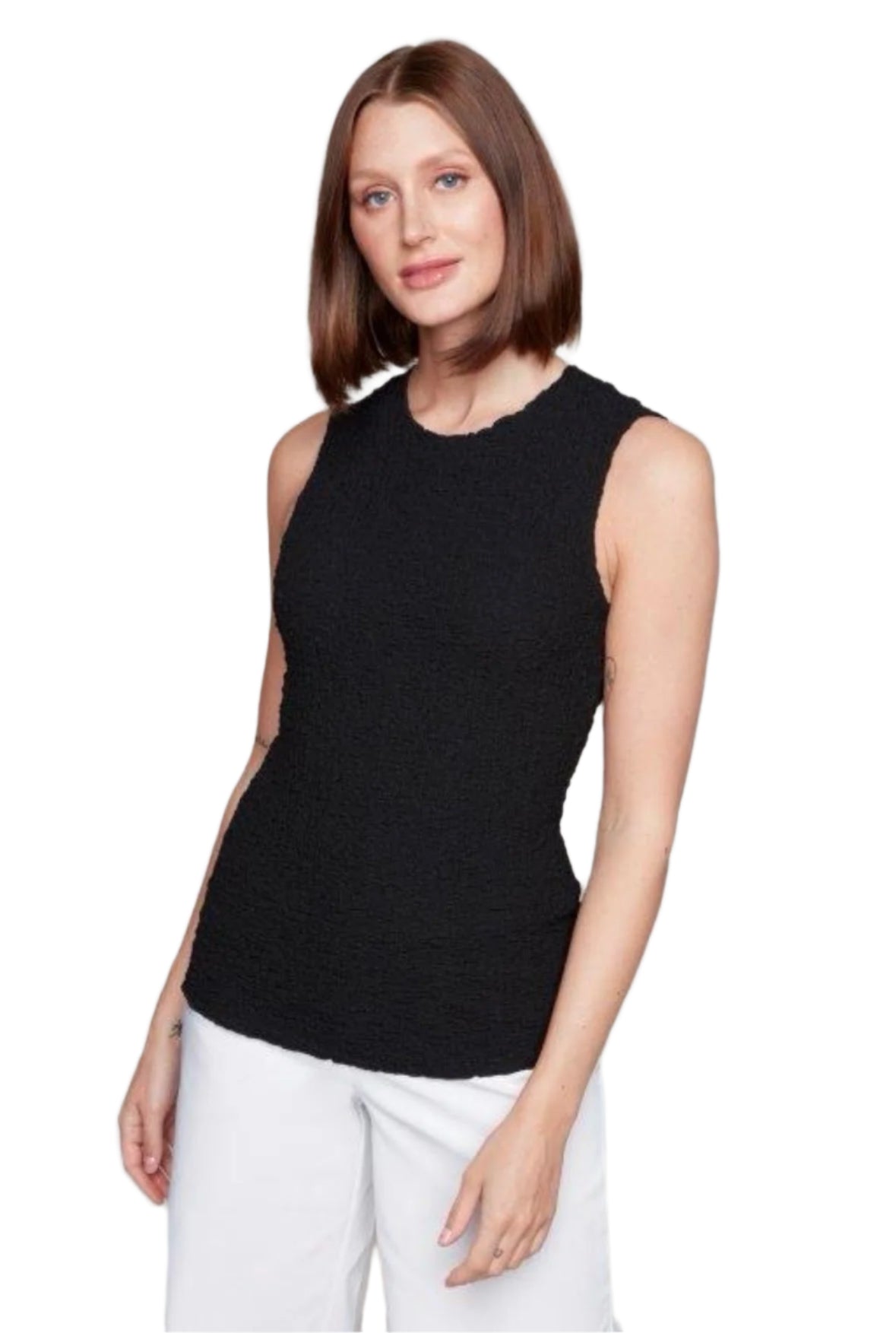 Carré Noir Textured Tank Top 7852