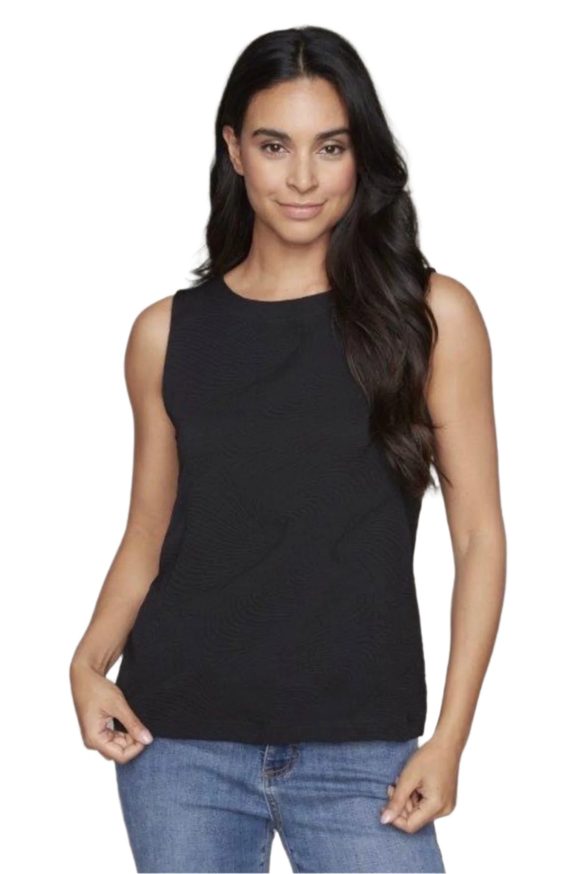 Carré Noir Textured Wave Tank Top 7867