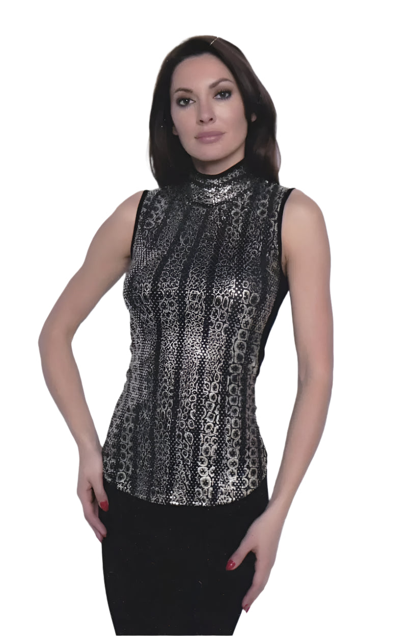 Frank Lyman Metallic Top 204252