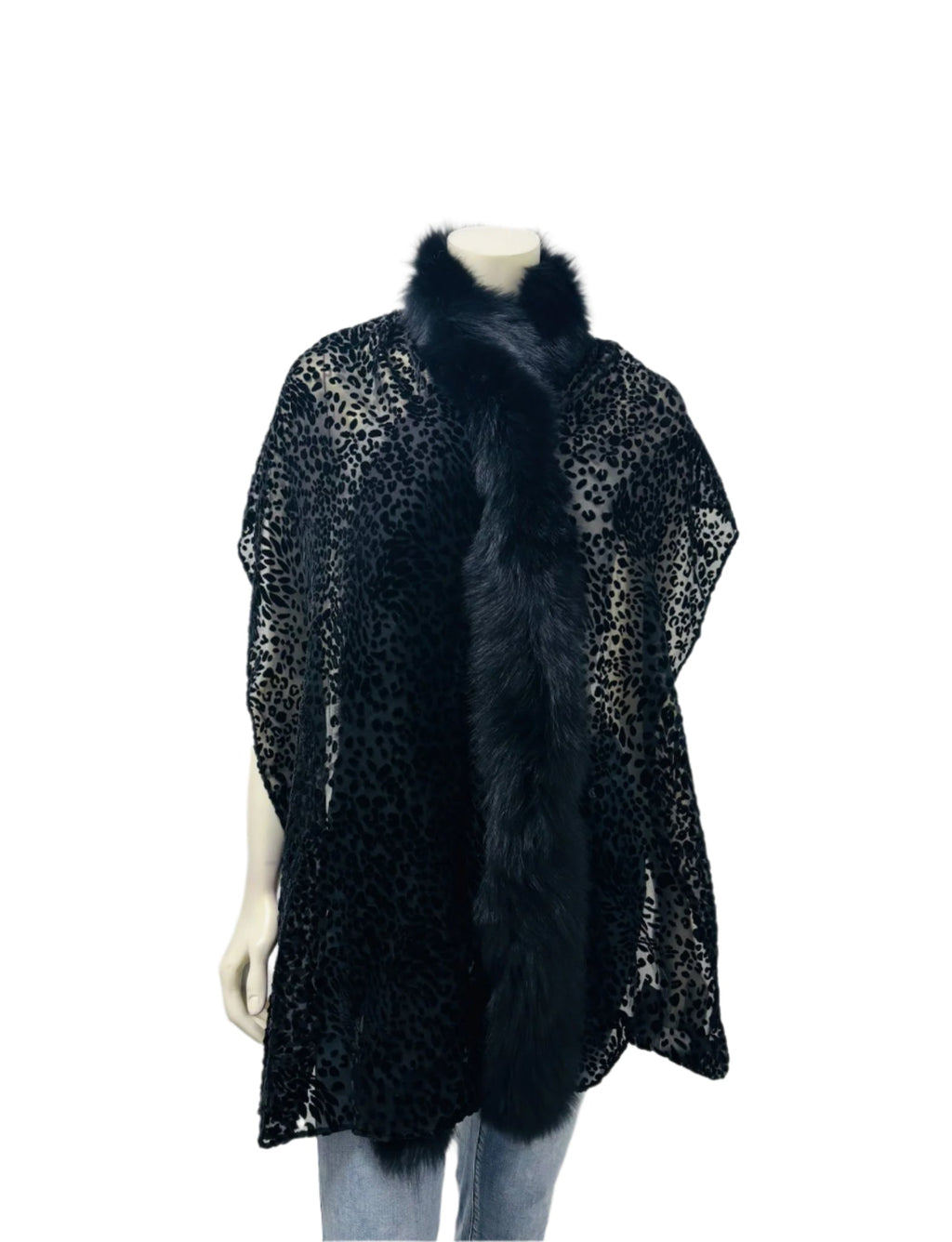 Velvet & Fox Trimmed Wrap