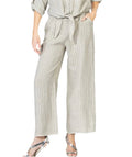 Cherishh Made In Italy Linen Pinstripe Pants C6163
