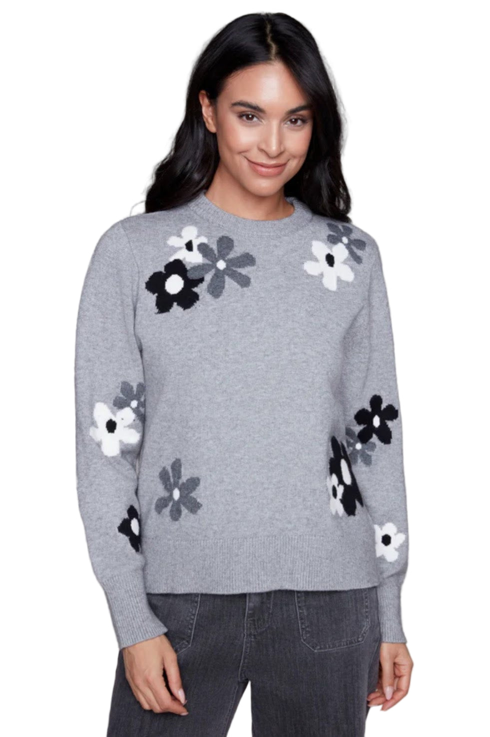 Carré Noir Floral Sweater 8221