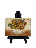Trish McFerran Flowers on Easel Encaustic Art 424