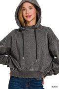 Acid Wash Fleece Hoodie