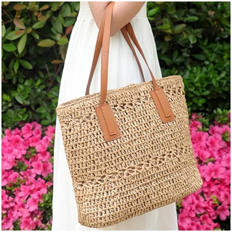 Stylish Hand-Woven Beach Shoulder Tote