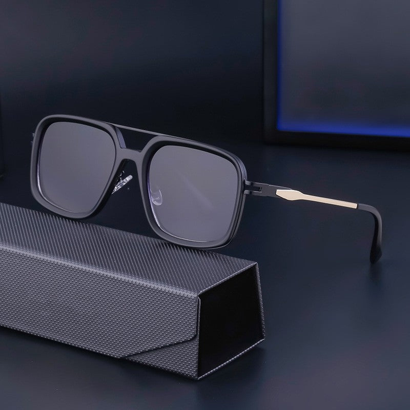 Vintage Square Frame Sunglasses For Men Outdoor UV Protection