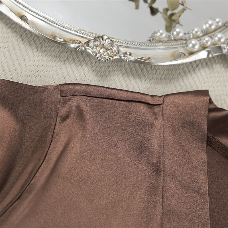 Long Sleeve Tie-Waist Robe with Side Slits