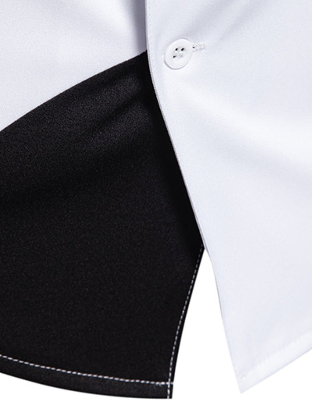 Men's Geometric Print Asymmetrical Button Shirt