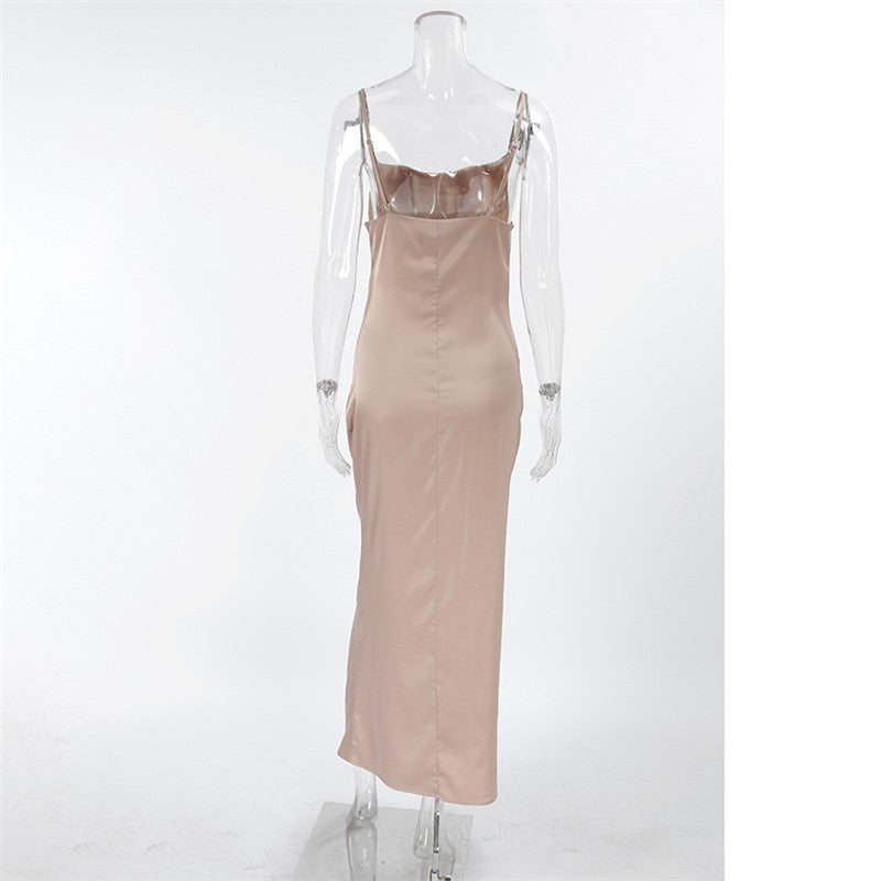 Sleek Halter Neck Bodycon Dress