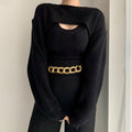 Knitted Vest And Short Cardigan Set For Elegant Style