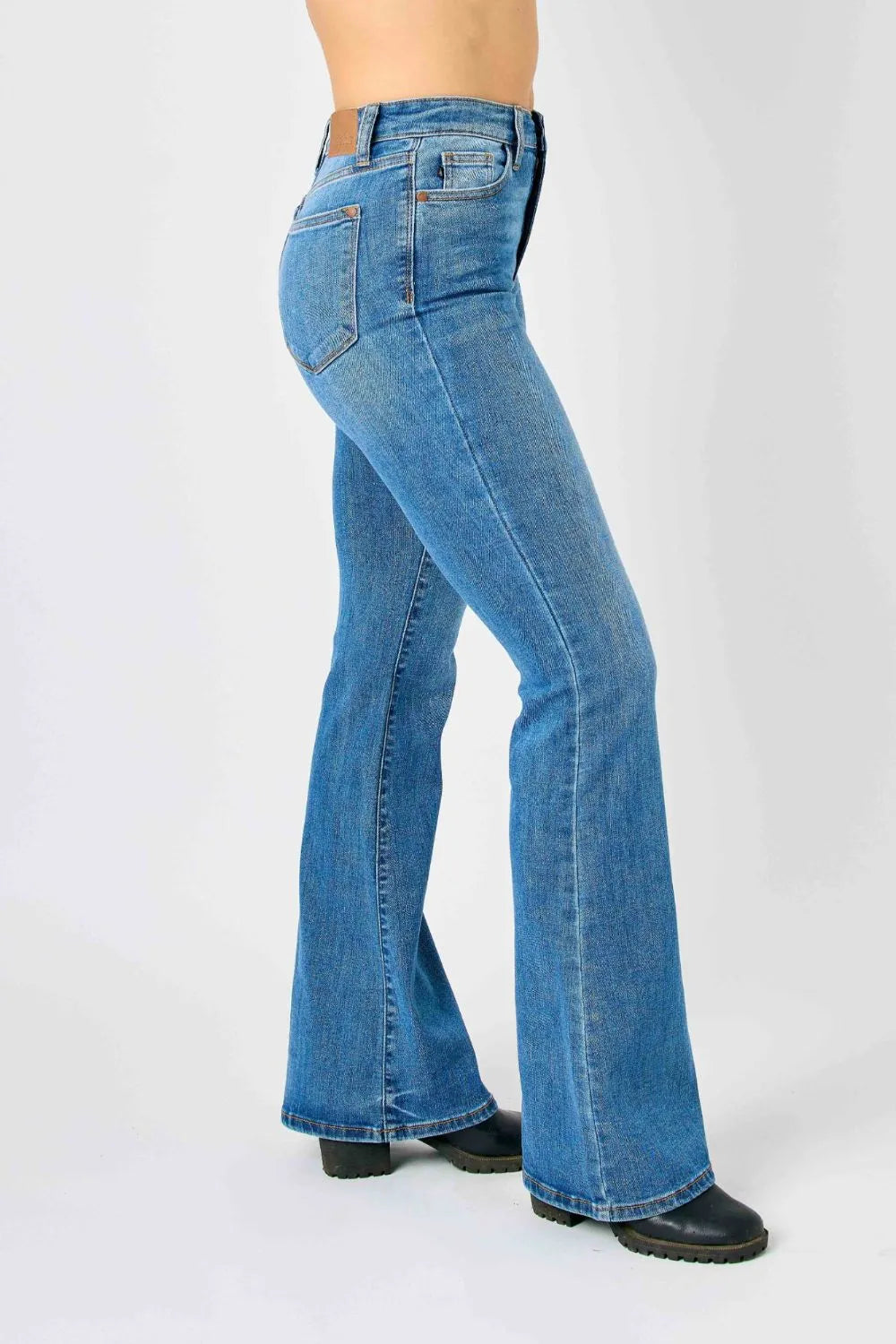Full Size High-Waisted Classic Flare Jeans Plus Size