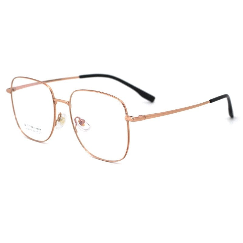 Fashionable And Artistic Square Half-Titanium Matte Glasses