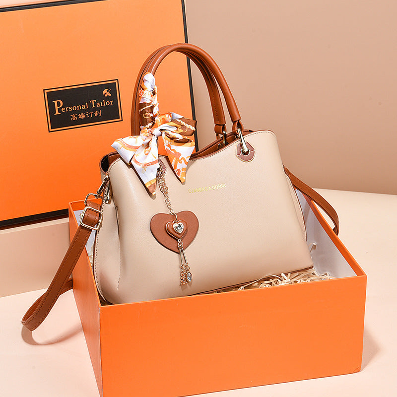 Premium PU Leather Crossbody Tote Bag - Urban Minimalist Shoulder Bag for Women