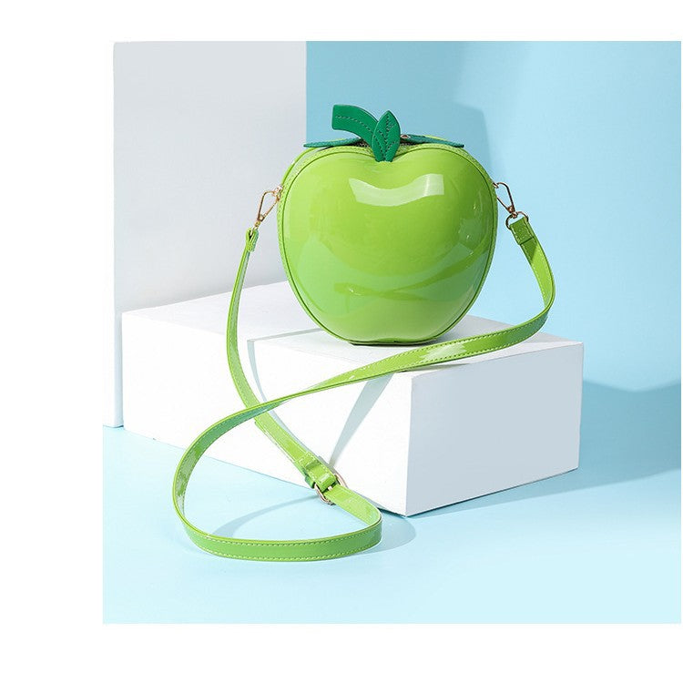 Apple-Shaped Crossbody Bag