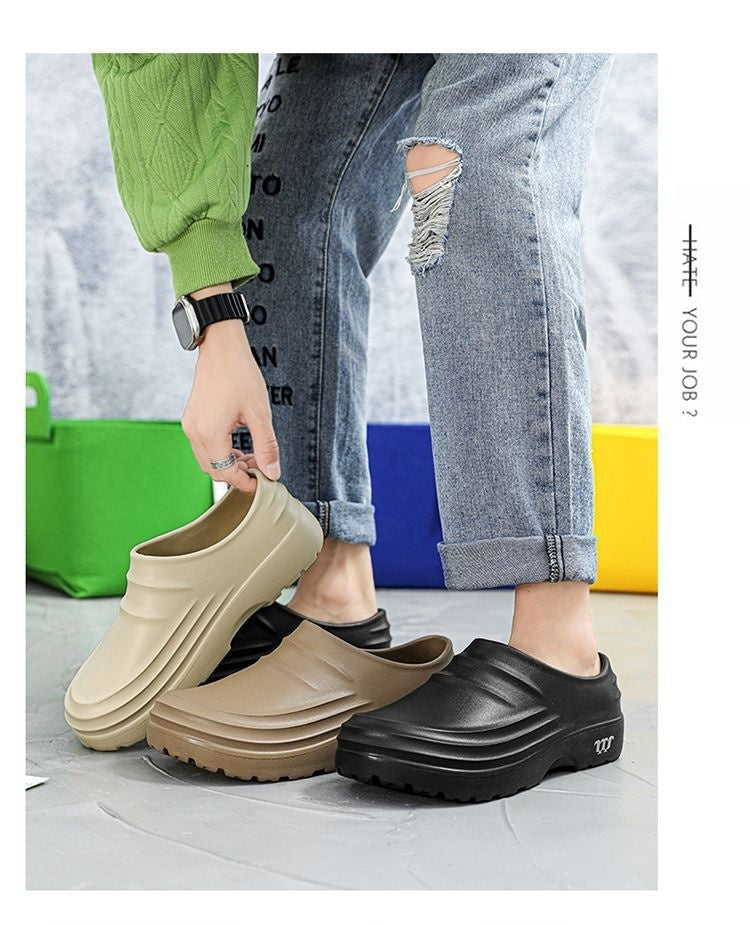 Professional Non-Slip Chef & Medical Work Shoes for Men - Waterproof EVA Comfort Footwear