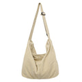 Corduroy Crossbody Bag – Spacious Retro Shoulder Bag for Women | Casual Minimalist Style