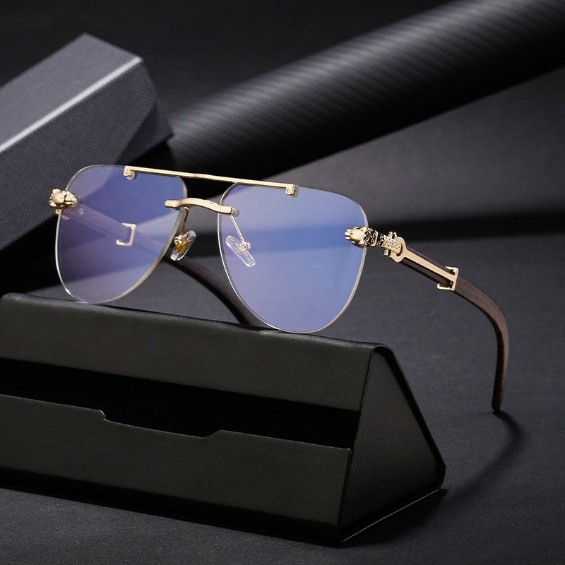 Unisex UV400 Retro Pilot Frameless Eyewear Sunglasses