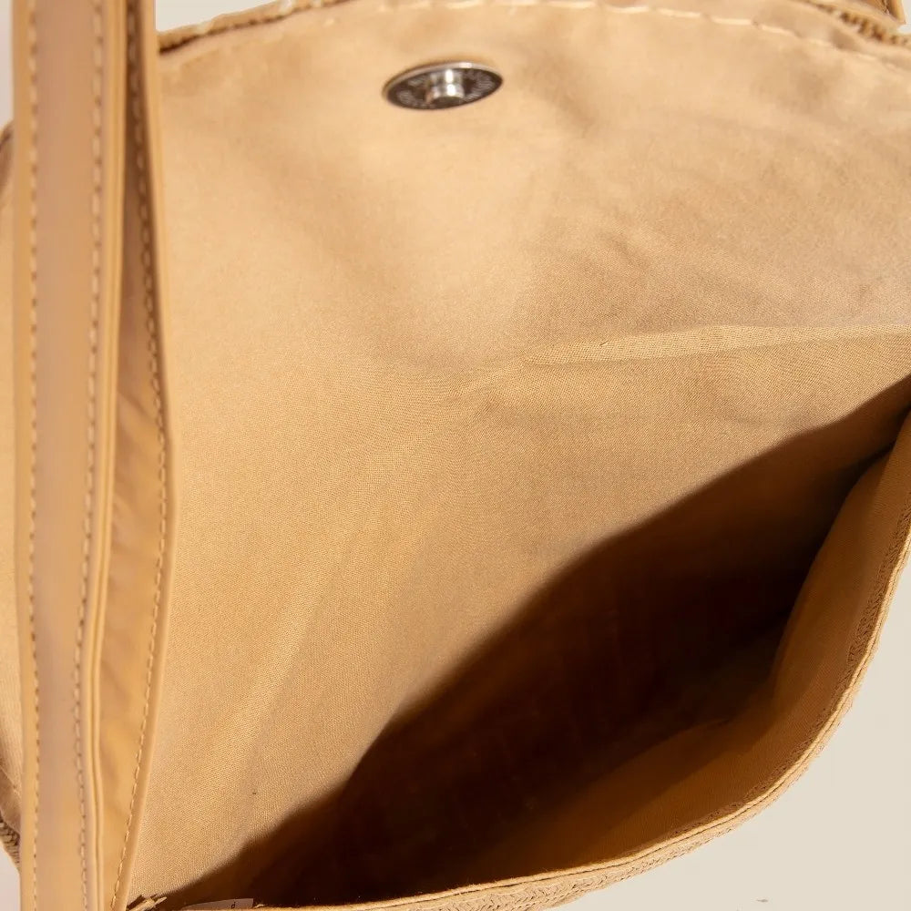 Tight Woven Envelope Clutch Bag
