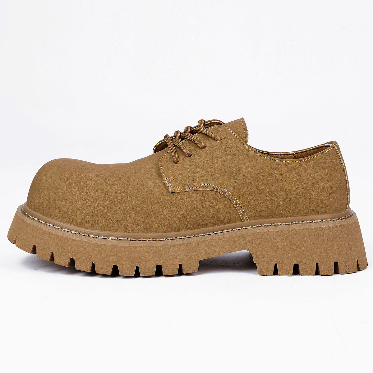 Men's British Style Height Increasing Leather Dress Shoes - Premium Derby Oxfords