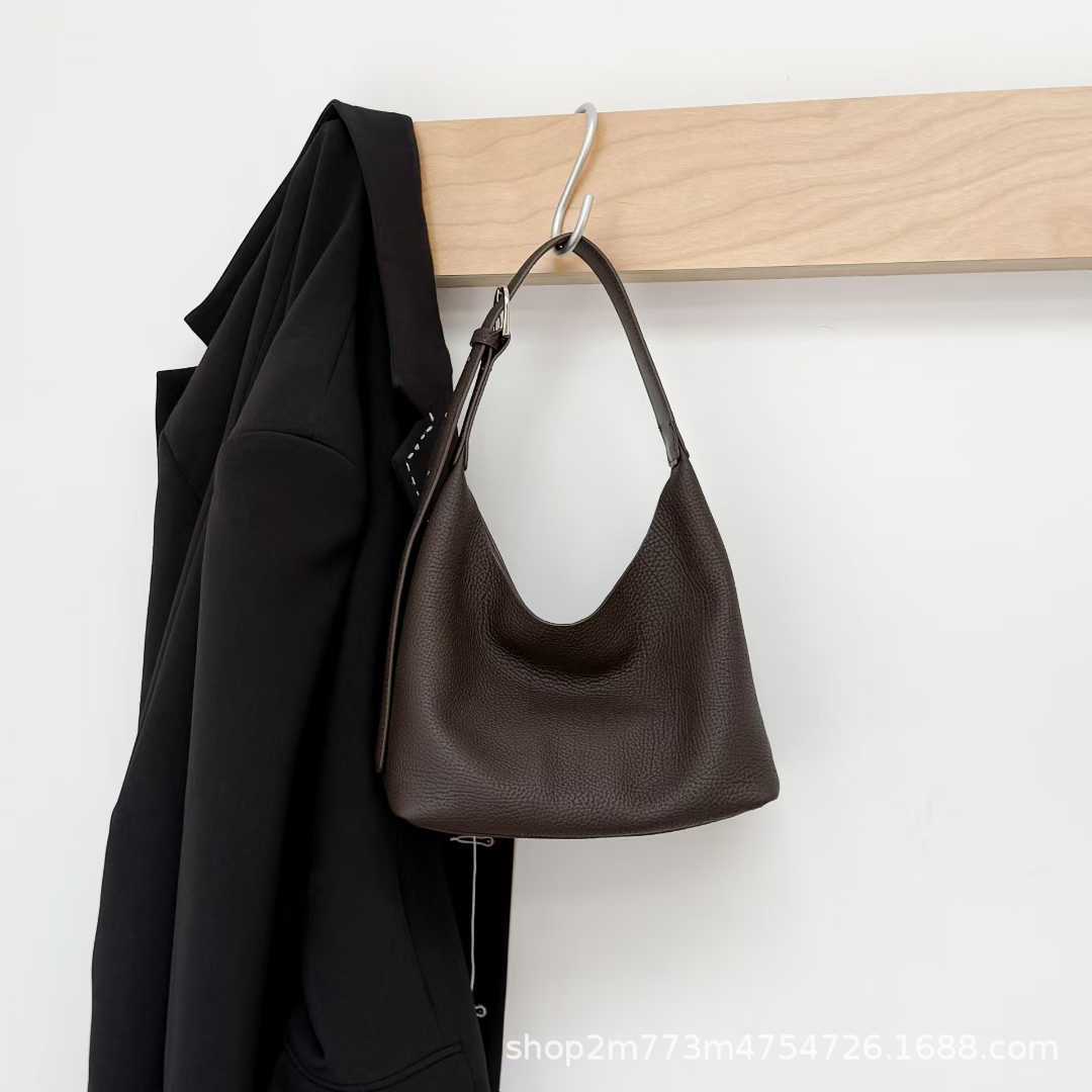 Genuine Leather Crossbody Bag - Urban Minimalist Shoulder Bag for Women
