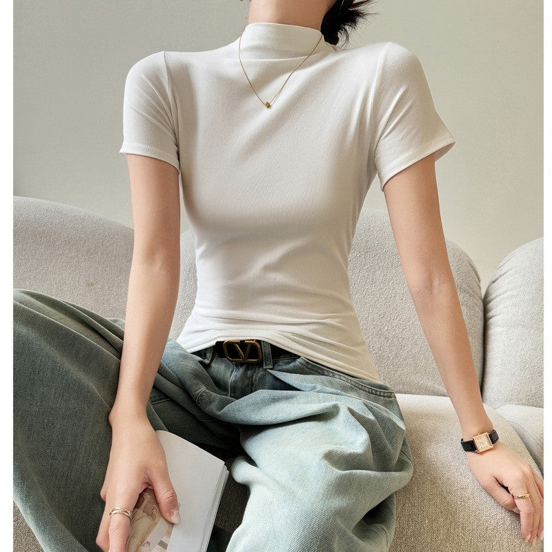 Half High Neck Modal Underlay T-Shirt